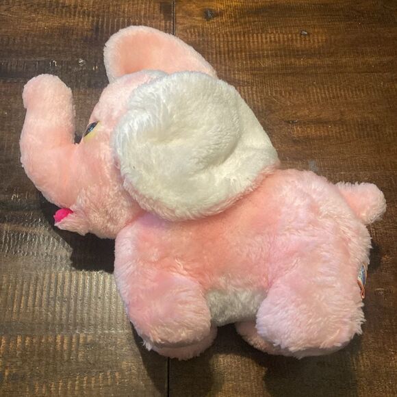 Vintage plush toys Bundle Mattel Baby Beans, wind up bear,Dankin pink elephant - Picture 10 of 14